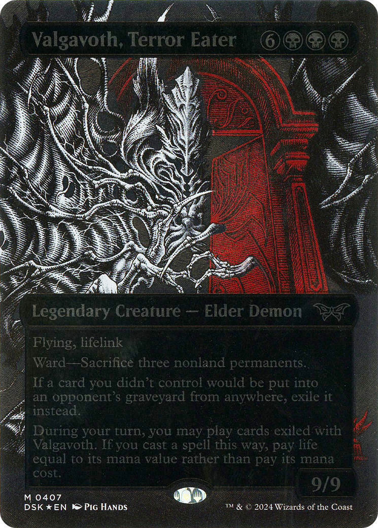 Valgavoth, Terror Eater (0407) (Borderless) (Showcase) - Textured Foil
