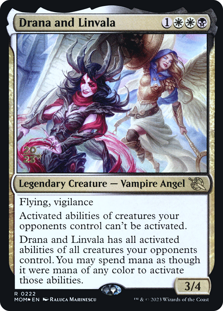 Drana and Linvala (0222) (Prerelease) - Foil