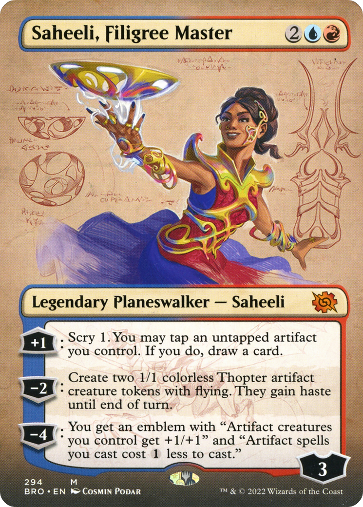 Saheeli, Filigree Master (294) (Borderless) - Foil