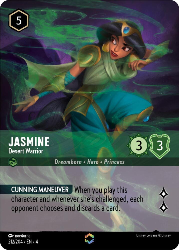 Jasmine, Desert Warrior (0212) (Enchanted) - Inkwash Foil