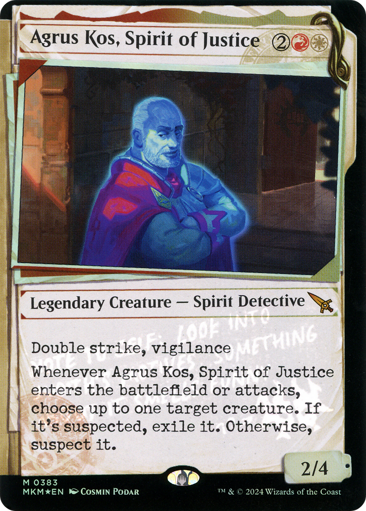 Agrus Kos, Spirit of Justice (0383) (Showcase) - Invisible Ink Foil