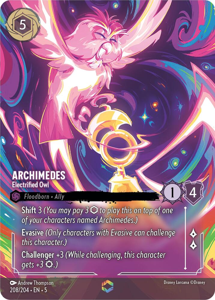 Archimedes, Electrified Owl (0208) (Enchanted) - Inkwash Foil