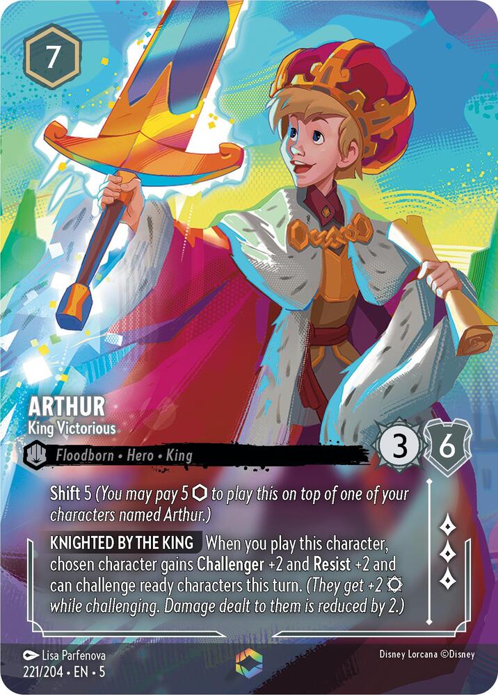 Arthur, King Victorious (0221) (Enchanted) - Inkwash Foil