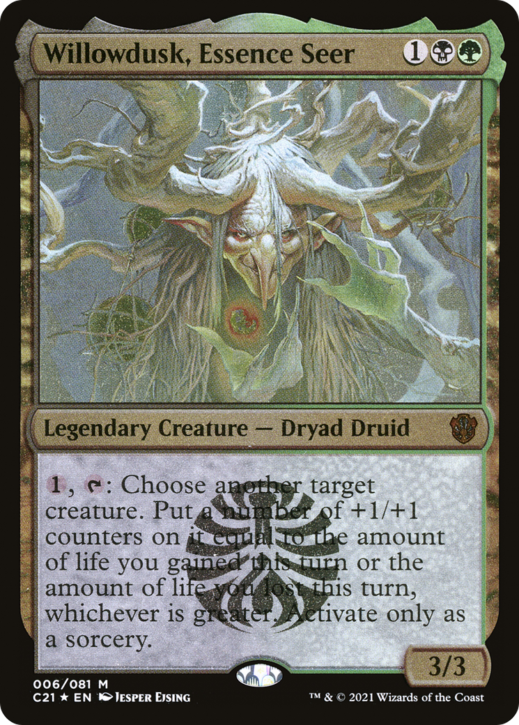 Willowdusk, Essence Seer (006) (Display Commander) (Thick Stock) - Foil Etched