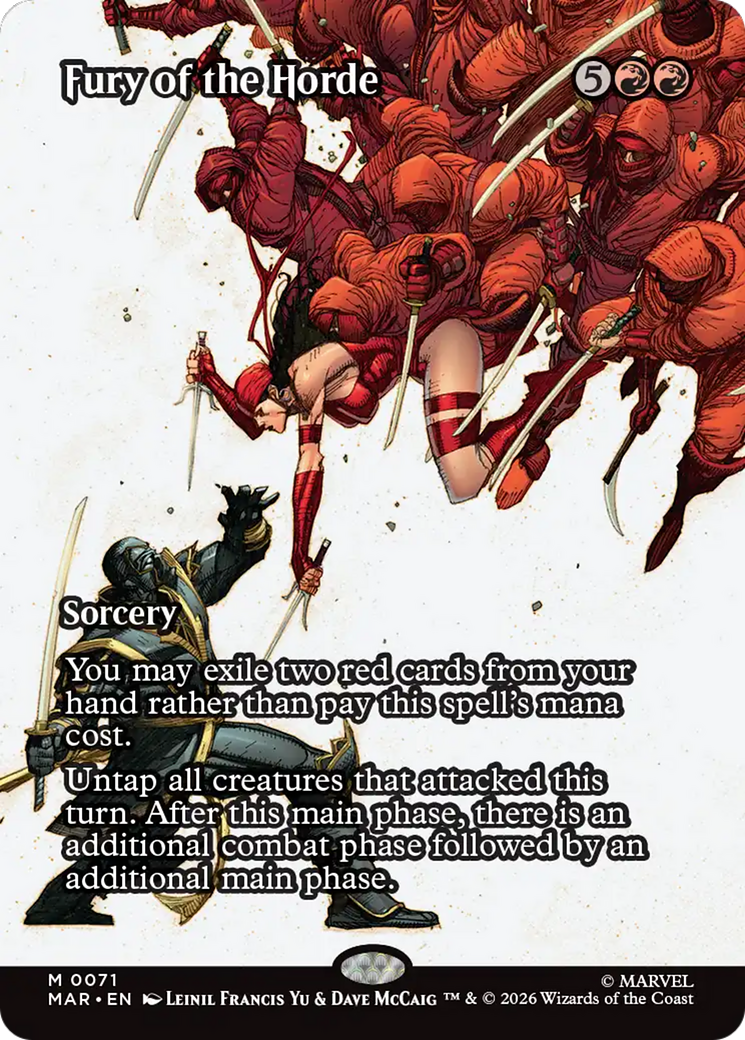 Fury of the Horde (0071) (Borderless) (MAR) - Foil