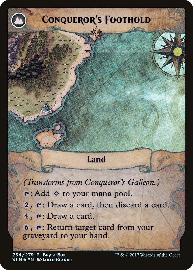Conqueror's Galleon // Conqueror's Foothold (234) (Buy-a-Box) (PXTC) - Foil
