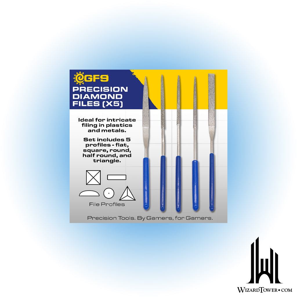 GF9 Hobby Tools Precision Diamond Files - 5 Qty
