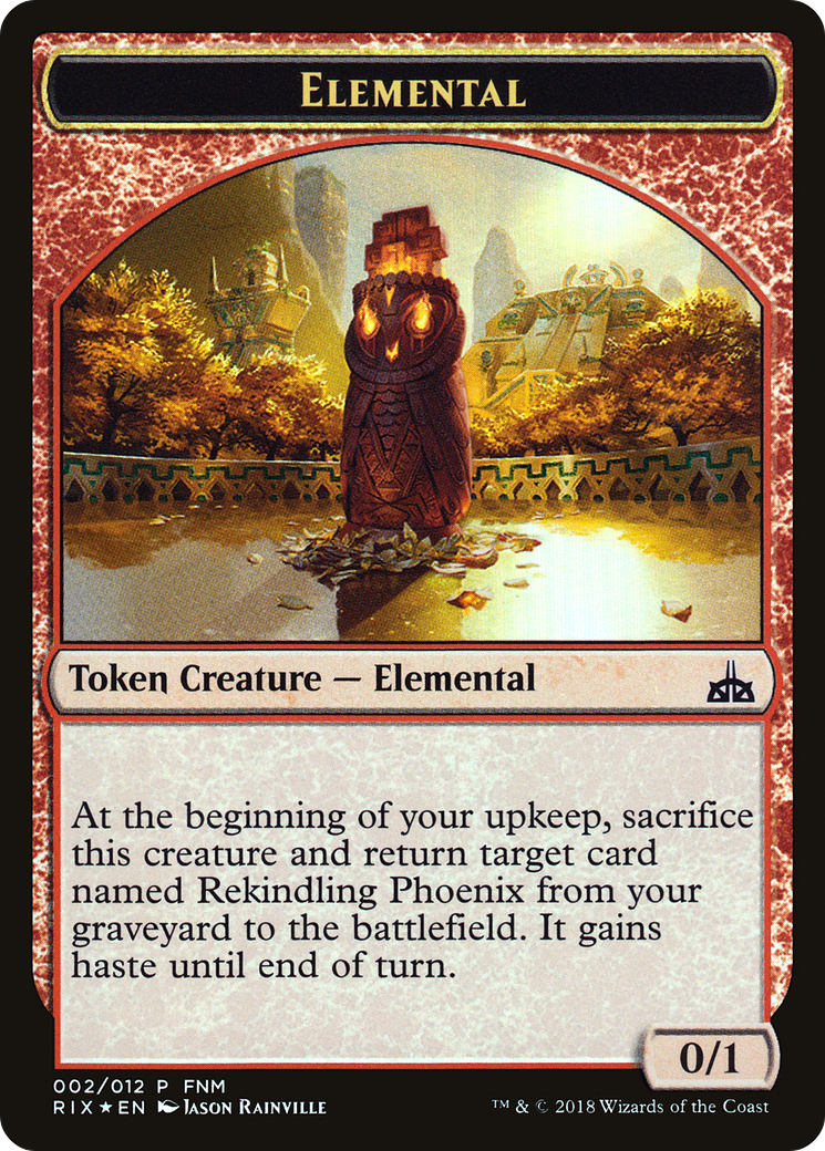 City's Blessing (002) // Elemental (002) Double-Sided Token (FNM) (F18) - Foil