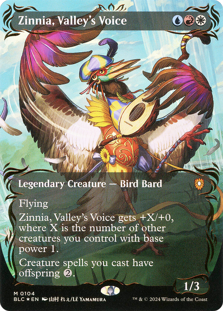 Zinnia, Valley's Voice (0104) (Borderless) (Showcase) - Raised Foil