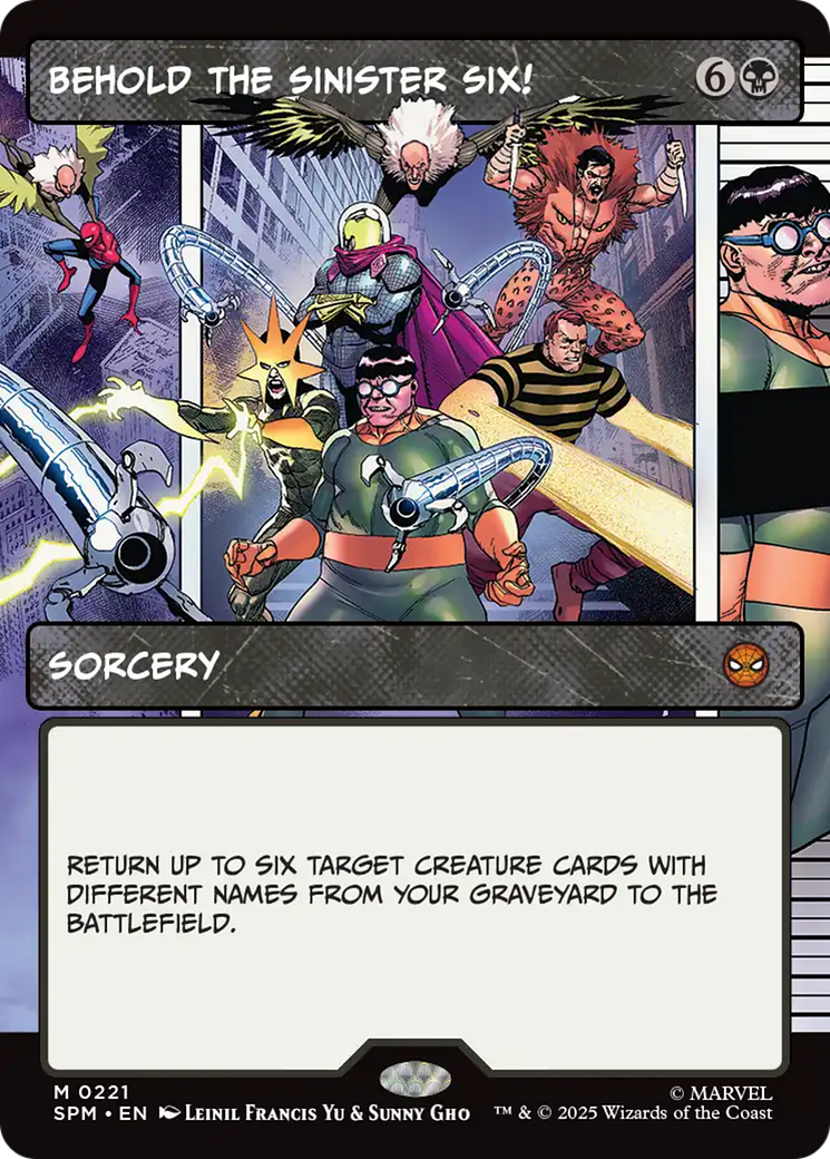 Behold the Sinister Six! (0221) (Borderless) - Foil