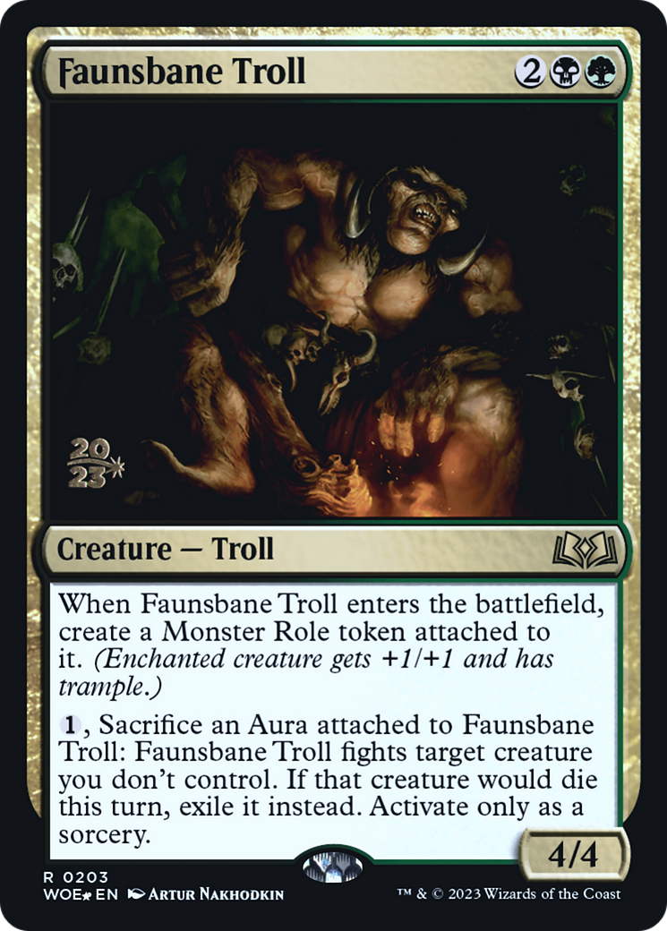 Faunsbane Troll (0203) (Prerelease) - Foil