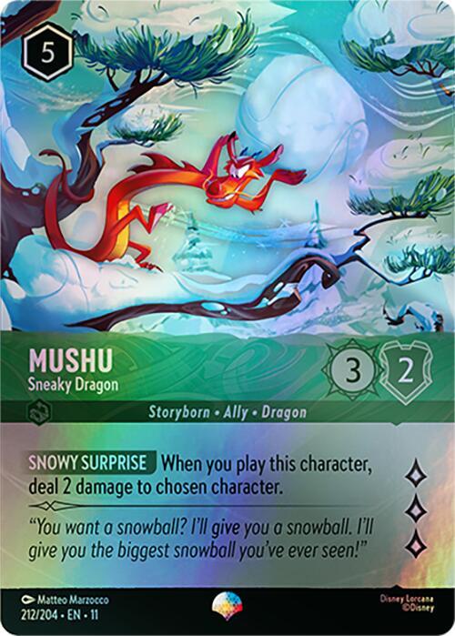 Mushu, Sneaky Dragon (0212) - Rainbow Foil