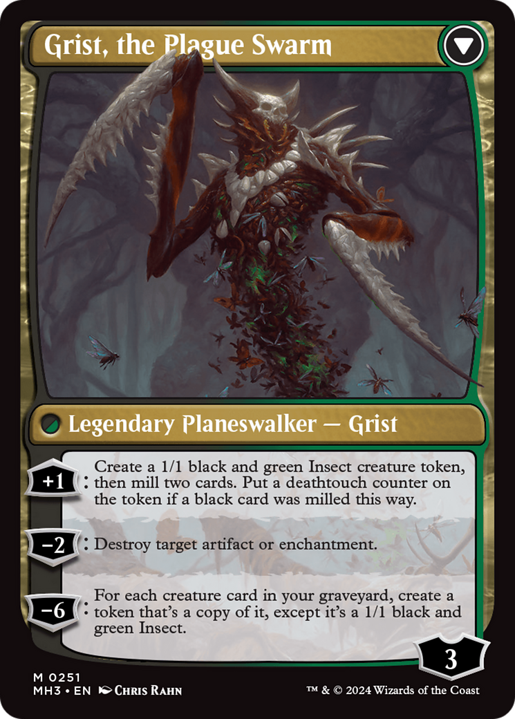 Grist, Voracious Larva // Grist, the Plague Swarm (MH3) - Foil