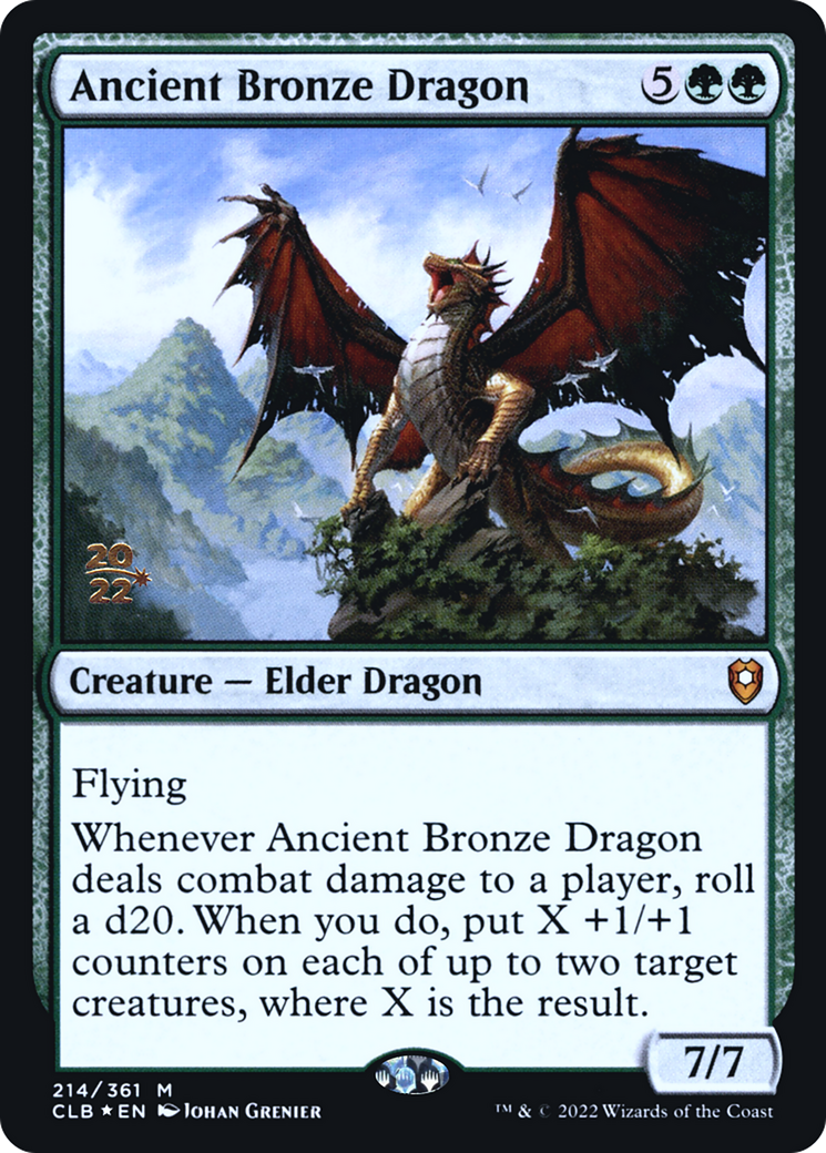 Ancient Bronze Dragon (214) (Prerelease) - Foil
