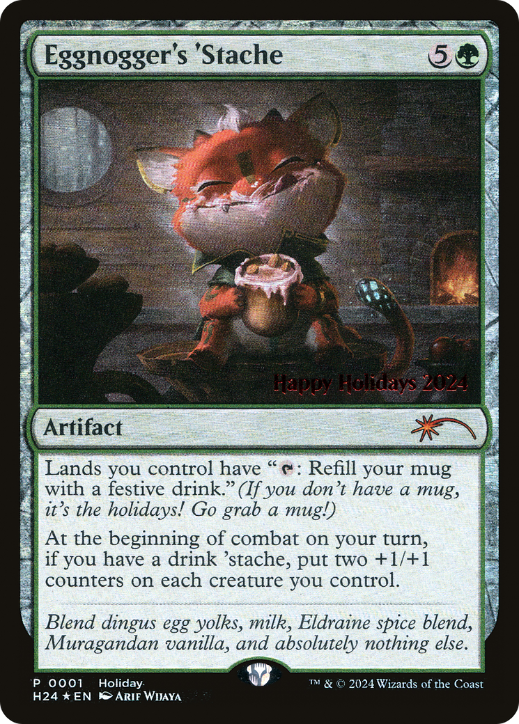 Eggnogger's 'Stache (0001) (Holiday) - Foil