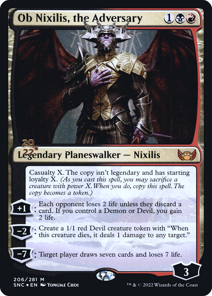 Ob Nixilis, the Adversary (206) (Prerelease) (PSNC) - Foil