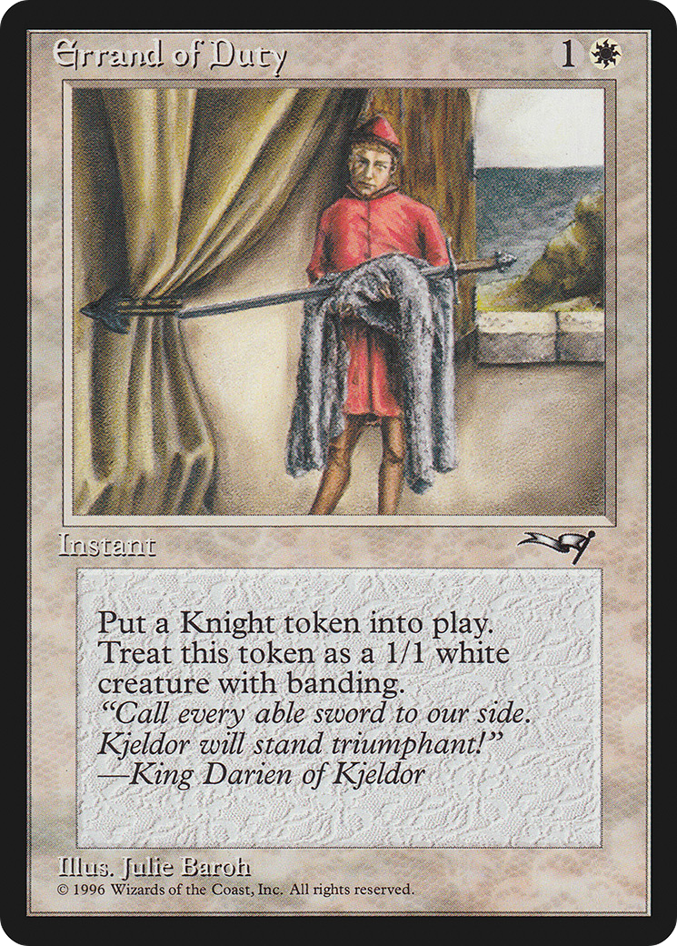 Errand of Duty (Holding Sword)