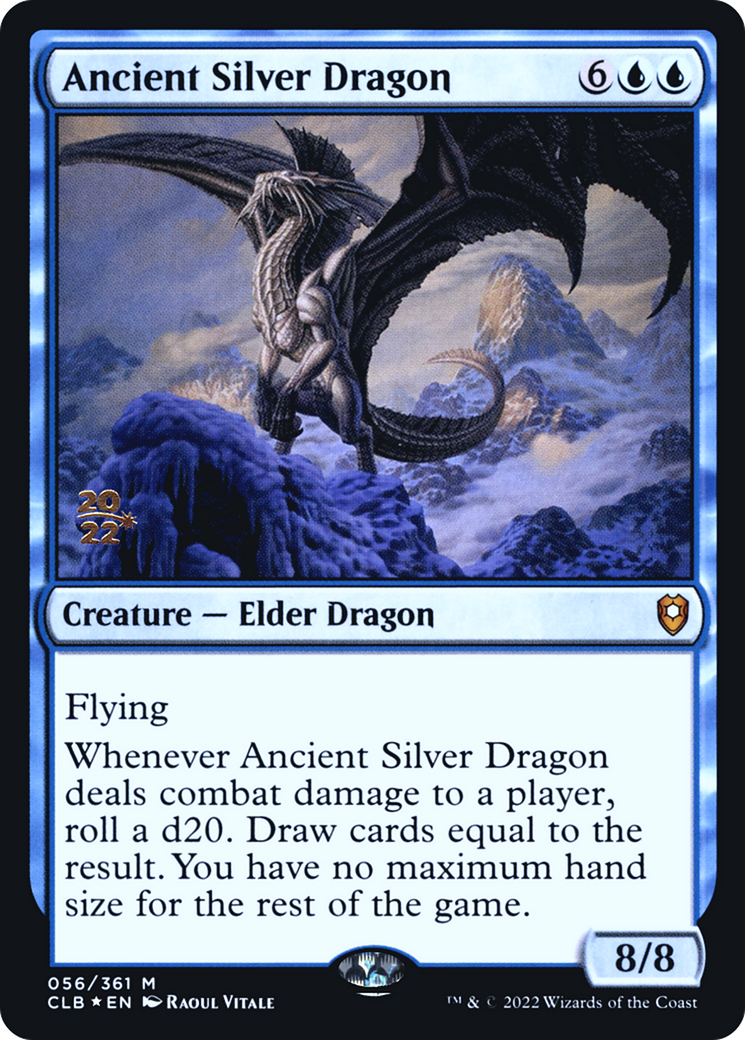 Ancient Silver Dragon (056) (Prerelease) - Foil