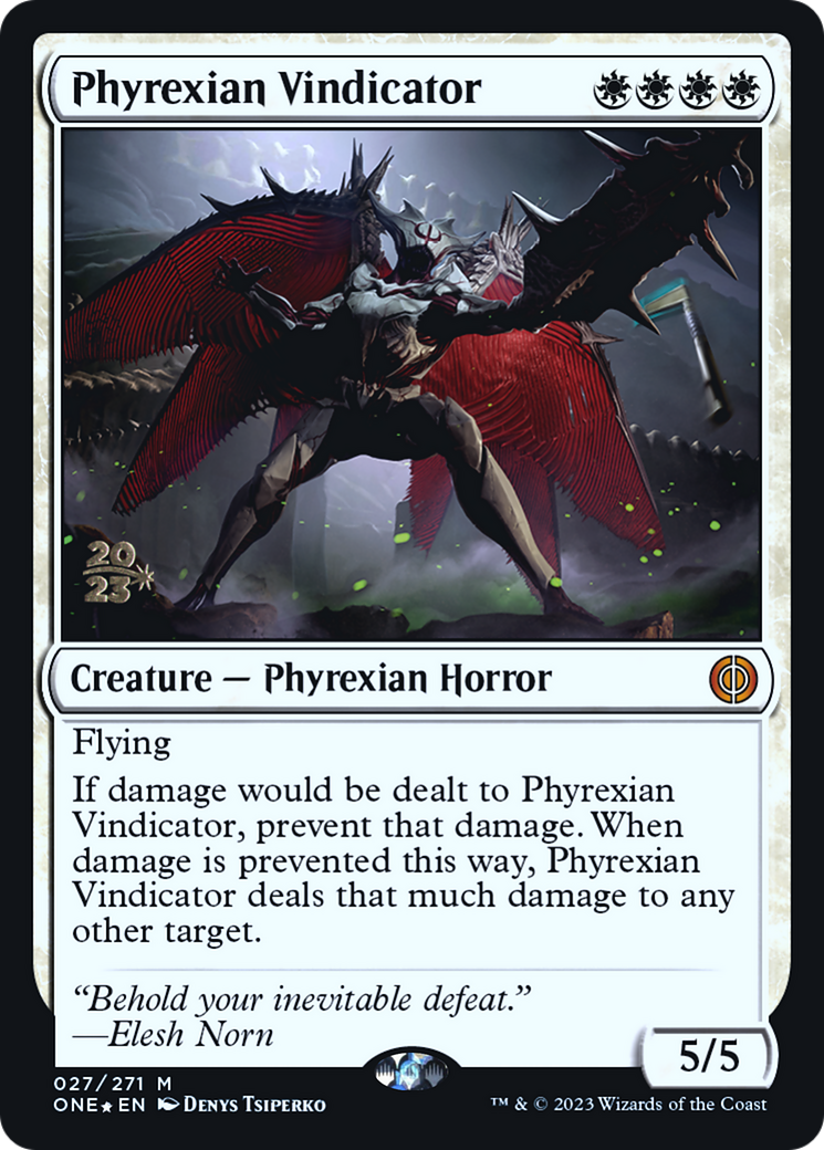 Phyrexian Vindicator (027) (Prerelease) - Foil