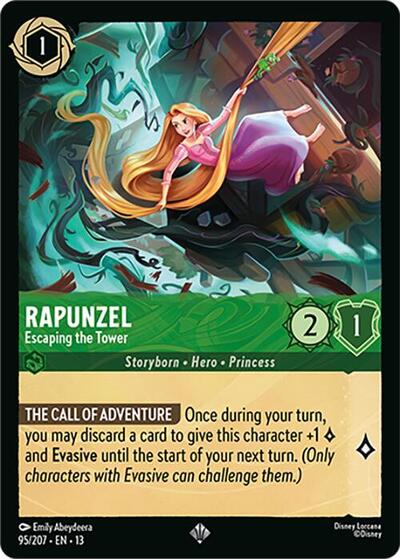 Rapunzel, Escaping the Tower
