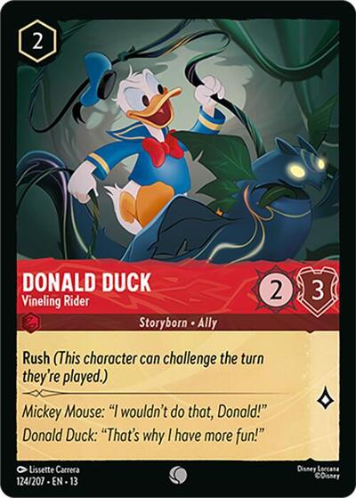 Donald Duck, Vineling Rider