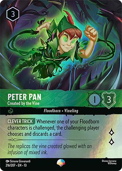 Peter Pan, Created by the Vine