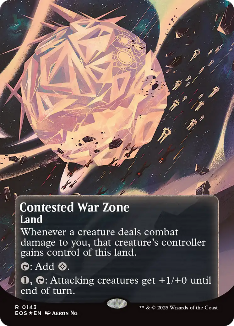 Contested War Zone (0143) (Borderless) - Galaxy Foil