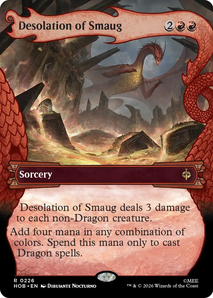 Desolation of Smaug (0226) (Borderless) (Dragon Hoard Frame) (HOB) - Foil