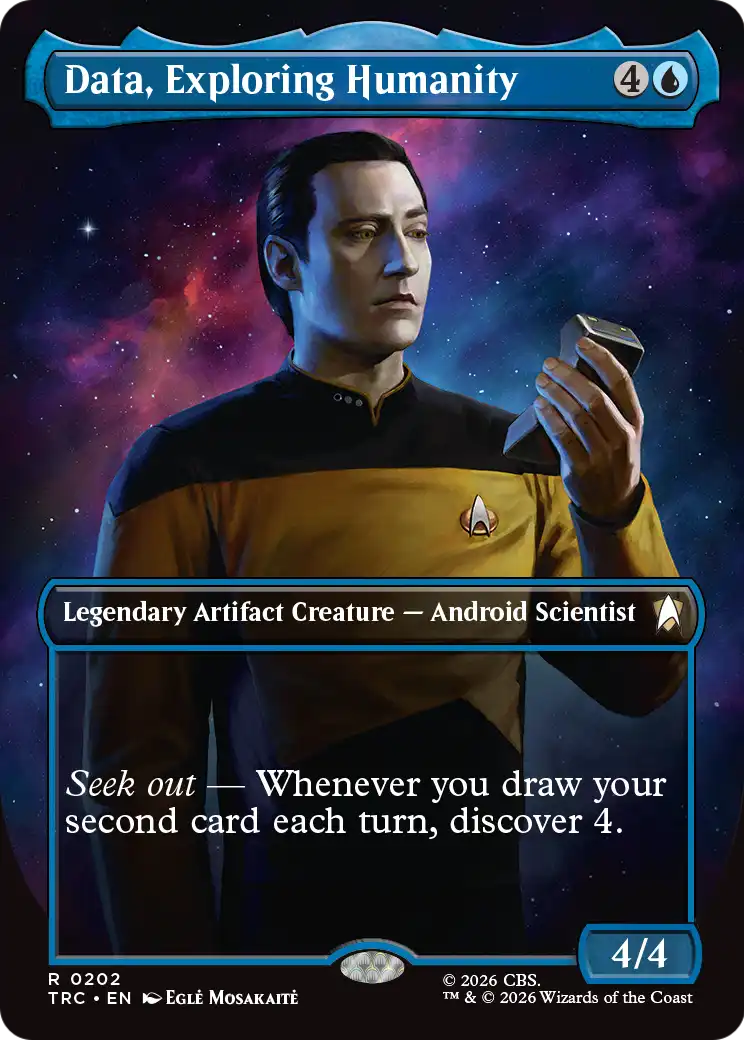 Data, Exploring Humanity (0202) (Borderless) (TRC) - Foil