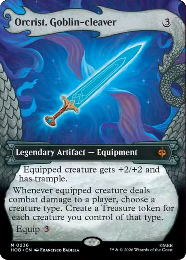 Orcrist, Goblin-cleaver (0236) (Borderless) (Dragon Hoard Frame) (HOB) - Foil