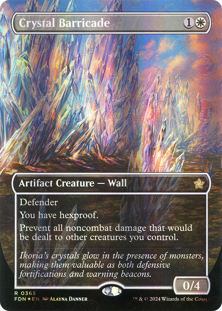 Crystal Barricade (0365) (Borderless) - Mana Foil