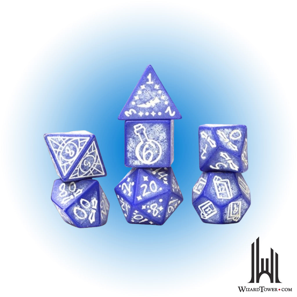 Dice Set - Illusory Stone Purple Agate 7ct