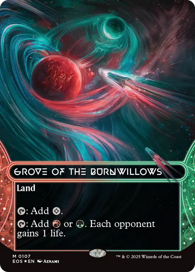 Grove of the Burnwillows (0107) (Borderless) - Galaxy Foil