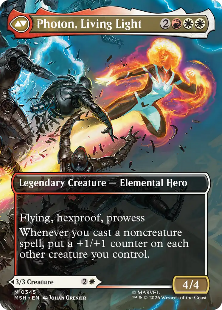 Monica Rambeau // Photon, Living Light (0345) (Borderless) (MSH) - Foil