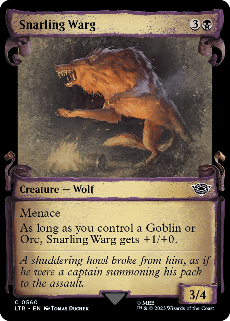 Snarling Warg (0560) (Showcase) - Silver Foil