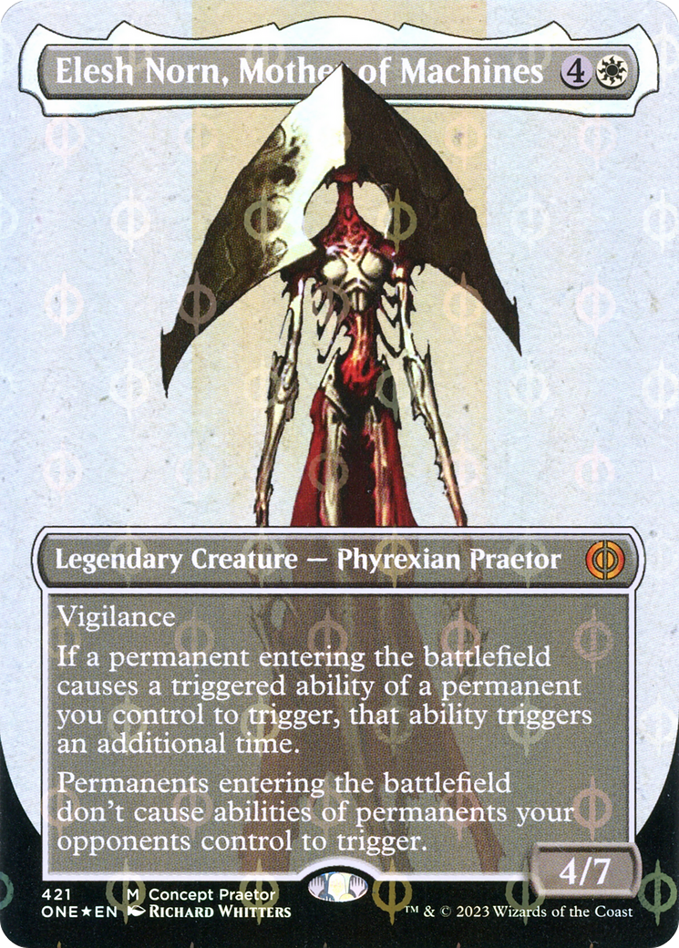 Elesh Norn, Mother of Machines (421) (Borderless) - Compleat Foil