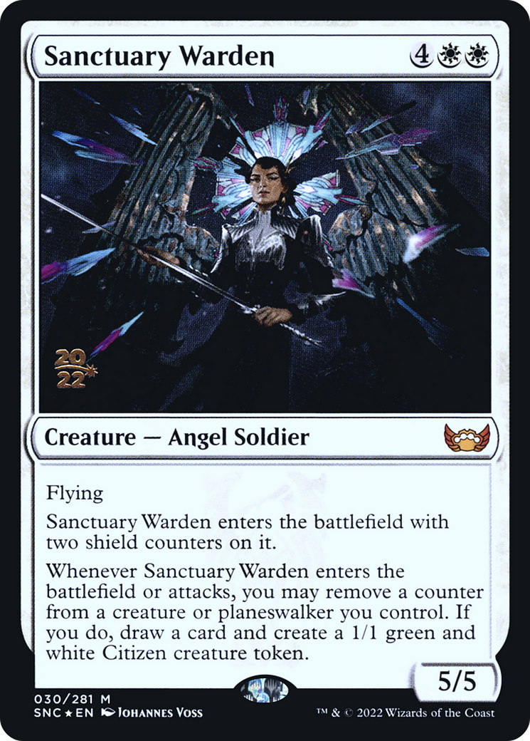 Sanctuary Warden (030) (Prerelease) (PSNC) - Foil