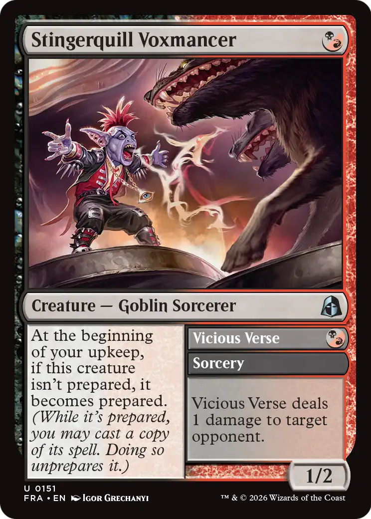 Stingerquill Voxmancer // Vicious Verse (FRA) - Foil