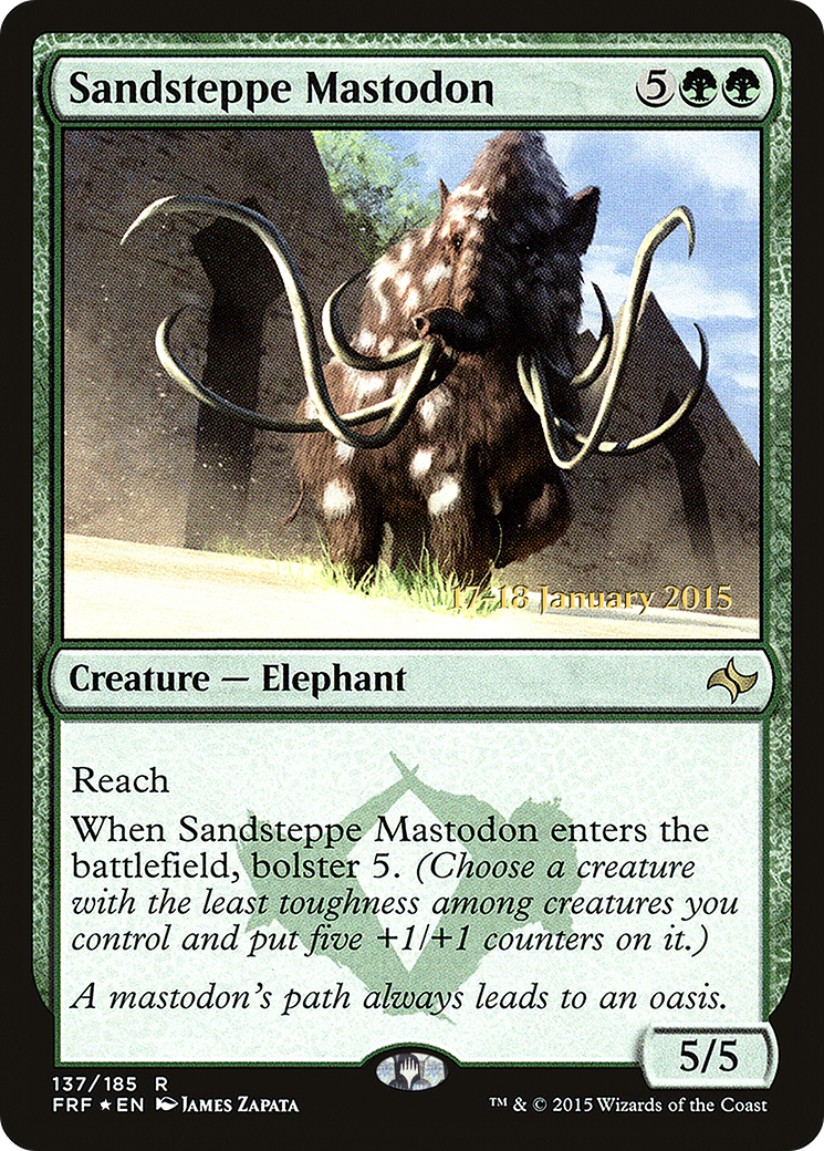 Sandsteppe Mastodon (137) (Prerelease) - Foil