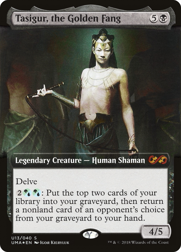 Tasigur, the Golden Fang (U13) (Extended Art) - Foil