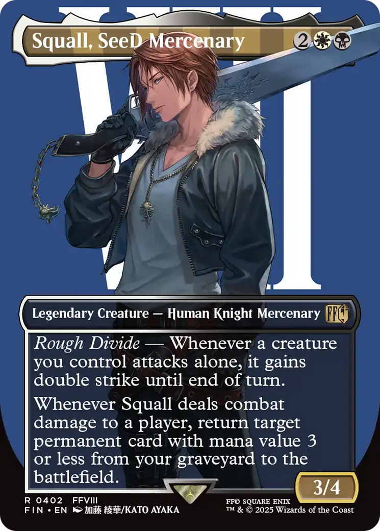 Squall, SeeD Mercenary (0402) (Borderless)