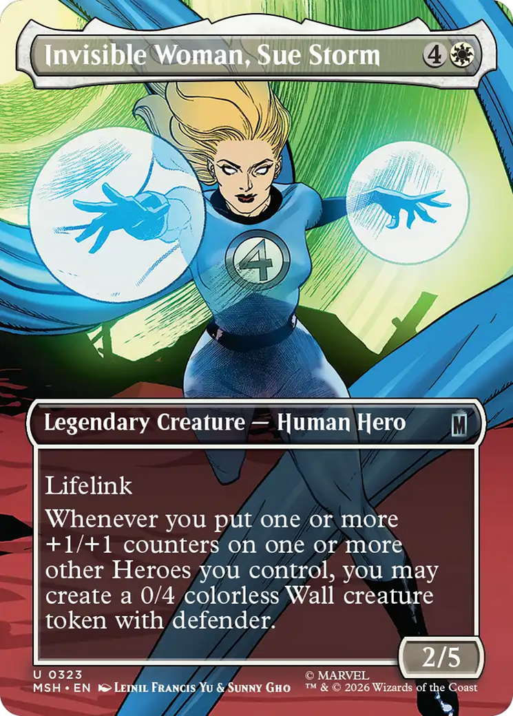 Invisible Woman, Sue Storm (0323) (Borderless) (MSH) - Foil