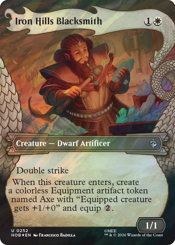 Iron Hills Blacksmith (0252) (Borderless) (Dragon Hoard Frame) (HOB) - Surge Foil