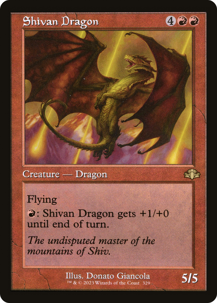 Shivan Dragon (329) (Retro Frame)