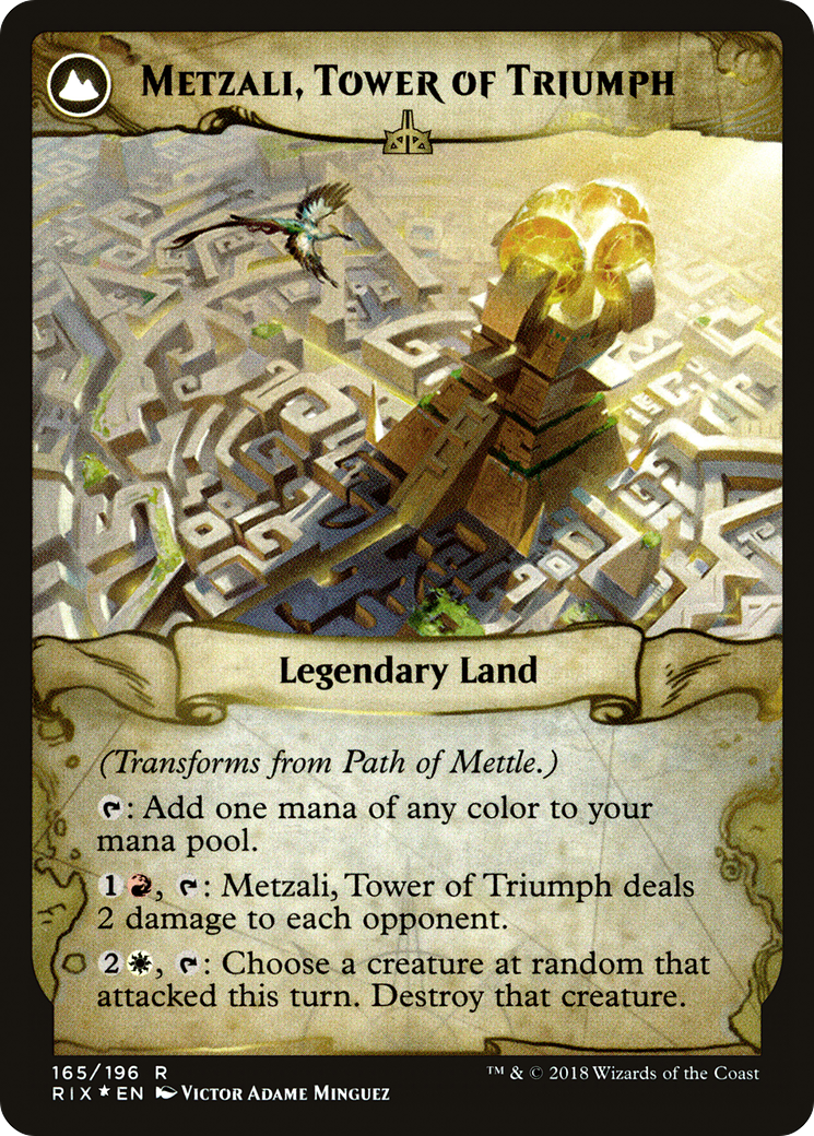 Path of Mettle // Metzali, Tower of Triumph (165) (Prerelease) (PRIX) - Foil