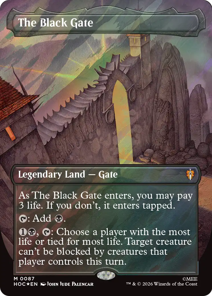 The Black Gate (0087) (Borderless) (HOC) - Surge Foil