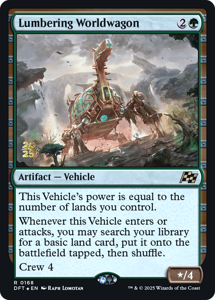 Lumbering Worldwagon (0168) (Prerelease) - Foil