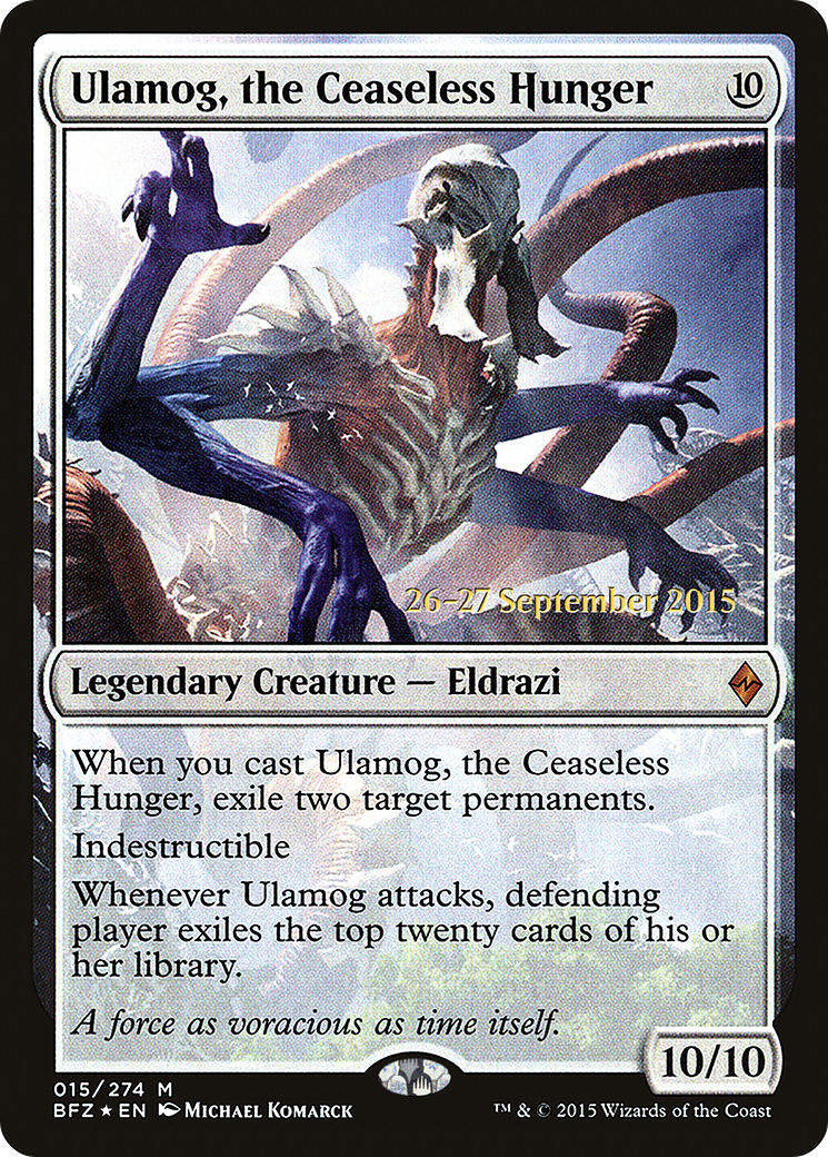 Ulamog, the Ceaseless Hunger (015) (Prerelease) - Foil