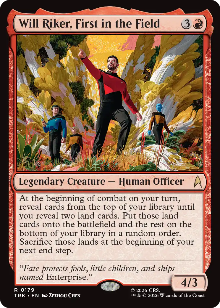 Will Riker, First in the Field (TRK) - Foil