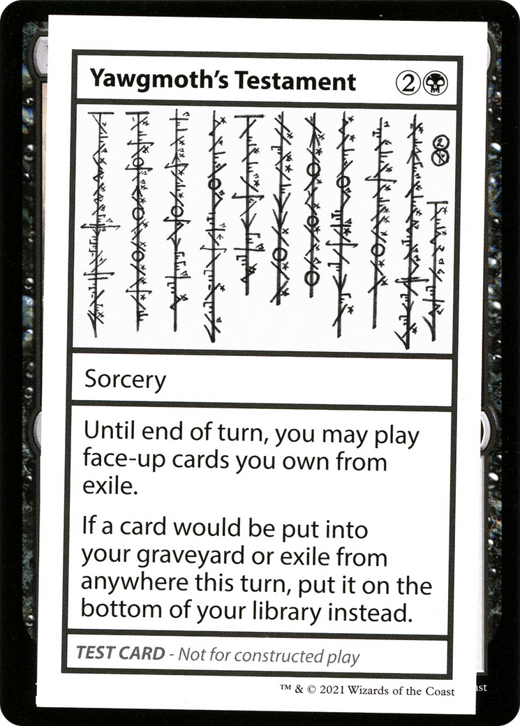 Yawgmoth's Testament (No PW Symbol)